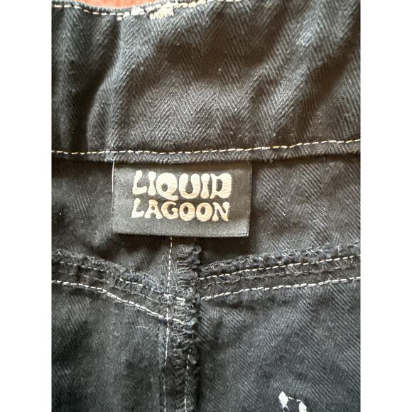 Liquid Lagoon Black Denim Skater Work Pants 33x32 Utility Cargo Style - Picture 8 of 8